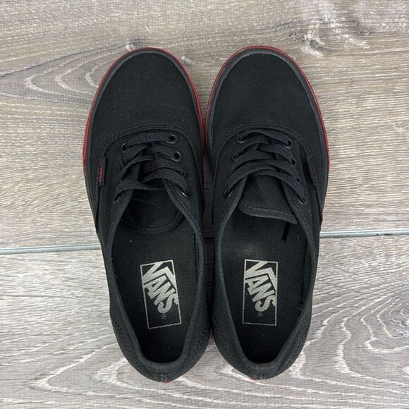Vans Authentic “Flame Wall” Women’s Sz 7 Black Canvas Low Top Lace Up Sneakers - Picture 5 of 10